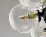 Луксозен LED златен модерен нордически csillár с 6 опушени топки, модел DM-VP2413-6 – Елегантно осветление за съвременни пространства