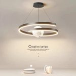 Елегантен LED csillár с WiFi 2.4G дистанционно управление, регулируема студена/топла/неутрална светлина, 120см, премиум осветление и съвременен стил DM-G4125 Черен