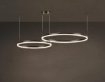 LED полилей Luxury модел DM-G3651-40+60, с дистанционно управление, 3 вида светлина, регулируема височина, 120W, кафяво
