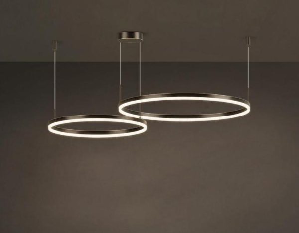 LED полилей Luxury модел DM-G3651-40+60, с дистанционно управление, 3 вида светлина, регулируема височина, 120W, кафяво