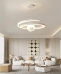 Елегантен LED полилей с WiFi 2.4G дистанционно управление, регулируема светлина студена/топла/неутрална, 120см, премиум осветление и съвременен стил DM-G4125 бял