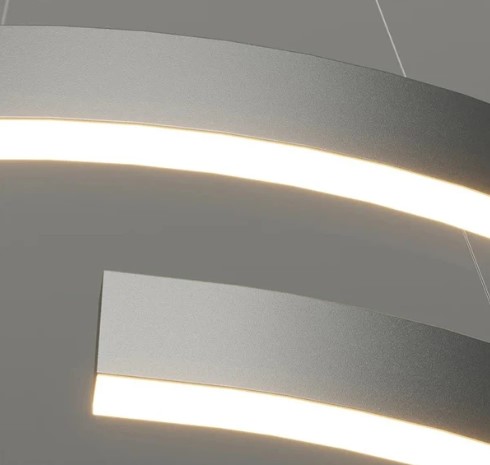 Елегантен LED полилей с WiFi 2.4G дистанционно управление, регулируема светлина студена/топла/неутрална, 120см, премиум осветление и съвременен стил DM-G4125 бял