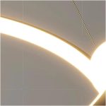 Елегантен LED полилей с WiFi 2.4G дистанционно управление, регулируема светлина студена/топла/неутрална, премиум осветление и съвременен стил DM-G4128 черен