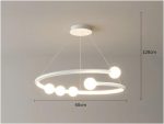 Елегантен LED полилей с WiFi 2.4G дистанционно управление, регулируема светлина студена/топла/неутрална, премиум осветление и съвременен стил DM-G4128 черен