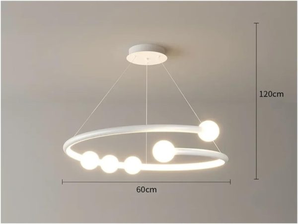 Елегантен LED полилей с WiFi 2.4G дистанционно управление, регулируема светлина студена/топла/неутрална, премиум осветление и съвременен стил DM-G4128 черен