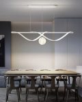 Елегантен LED csillár с WiFi 2.4G дистанционно управление, Регулируема светлина Студена/Топла/Неутрална, 100см, Премиум осветление и Съвременен стил DM-G4126 Черен