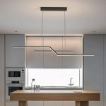Елегантен LED полилей с WiFi 2.4G дистанционно управление, регулируема студена/топла/неутрална светлина, 120см, премиум осветление и съвременен стил DM-G4125 Черен