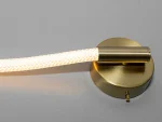 LED Premium DM Living осветително тяло, модел R9158/1, златисто/бяло – модерен дизайн с 3 опции за осветление и висока ефективност.