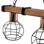 Рустикален пендел DM Living, модел DM5719-1, автентичен дизайн с фасунга E27 – регулируема височина и елегантно черно покритие