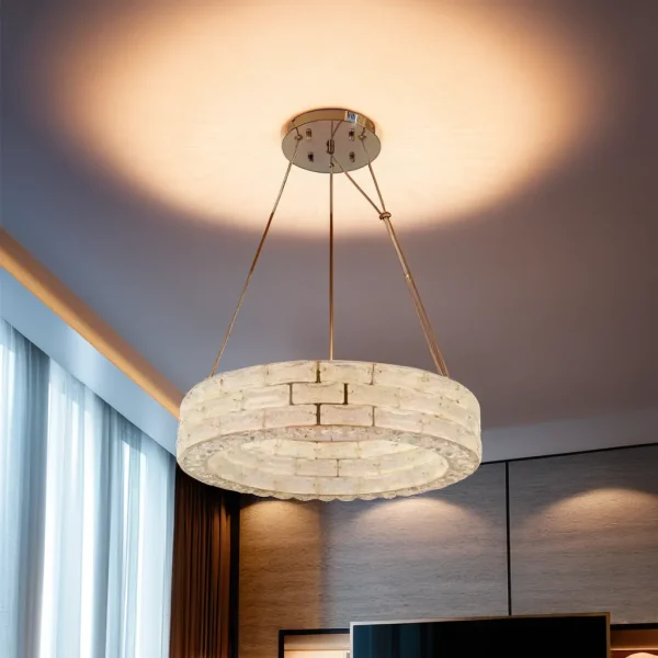 LED полилей DM Living Rafinată, модел DM70030-500, текстура кристал – 60W, златист, идеален за висококласни интериори
