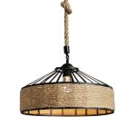 Рустикален пендел DM Living, модел DM609-1, 1 x E27, регулируема височина, черен