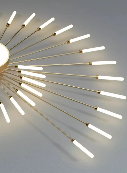 LED полилей DM Living, модел DM5966-42, 3 вида светлина, 60W, златисто