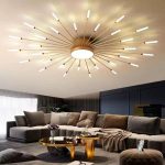 LED полилей DM Living, модел 5966-30, 3 вида светлина, 60W, златисто