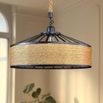 Рустикален пендел DM Living, модел DM609-1, 1 x E27, регулируема височина, черен