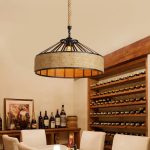 Рустикален пендел DM Living, модел DM606-1, 1 x E27, регулируема височина, черен