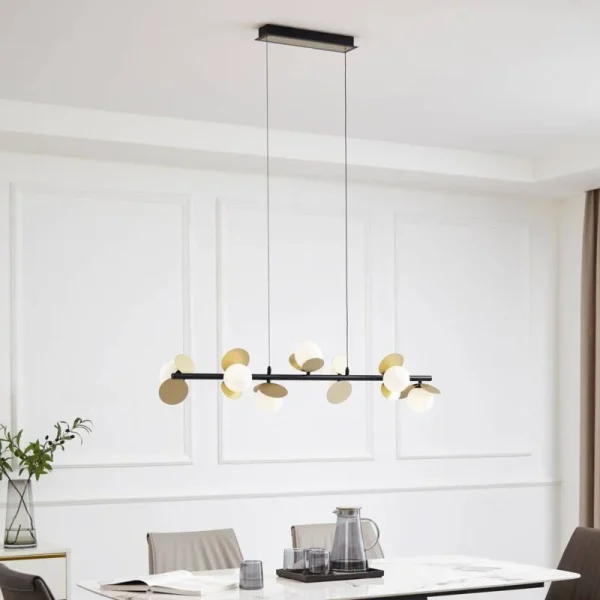 Пендел DM Living, Модел 601-7, С 7 Абажура, 7 x G9, Златист/Черен