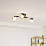 Csillár DM Living, Модел 603-4, С Абажури, 4 X G9, Златно/Черно
