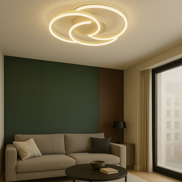 LED csillár с дистанционно управление wifi 2.4G Злато студена/топла/неутрална светлина регулируема интензивност DM-G4131 GD
