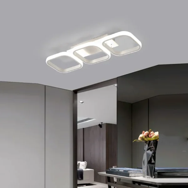 Lustra LED,Model DM1310-3WH, 3 Tipuri De Lumina, 60W, Alb