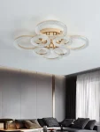 LED полилей, Модел DM-J300/4+4, С дистанционно управление, 3 вида светлина, регулируема интензивност, 200W, златисто