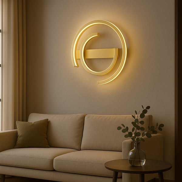 LED плафон с 3 функции 30W топла/студена/неутрална светлина DM9325 Златисто