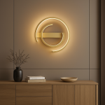 LED плафон с 3 функции 30W топла/студена/неутрална светлина DM9325 Златисто