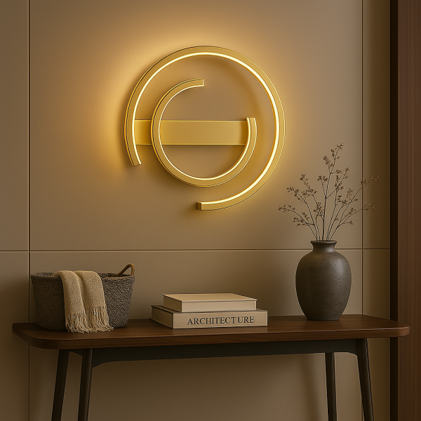 LED плафон с 3 функции 30W топла/студена/неутрална светлина DM9325 Златисто