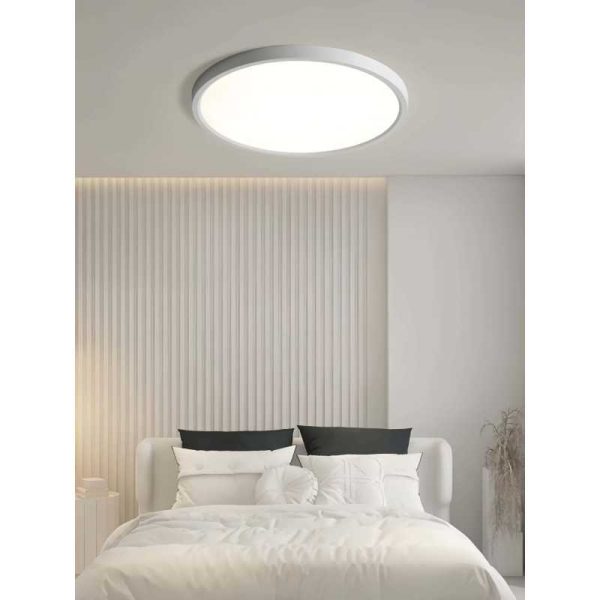 LED плафон IP44 40W Ултра тънък Дебелина 2.1см D40см 6500K 4000lm DMDS01-400MM-40W Бял