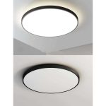 LED плафон IP44 40W Ултра тънък Дебелина 2.1см D40см 6500K 4000lm DMDS01-400MM-40W Черен