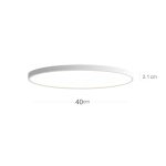 LED плафон IP44 40W Ултра тънък Дебелина 2.1см D40см 6500K 4000lm DMDS01-400MM-40W Бял