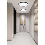 LED плафон IP44 40W Ултра тънък Дебелина 2.1см D40см 6500K 4000lm DMDS01-400MM-40W Черен