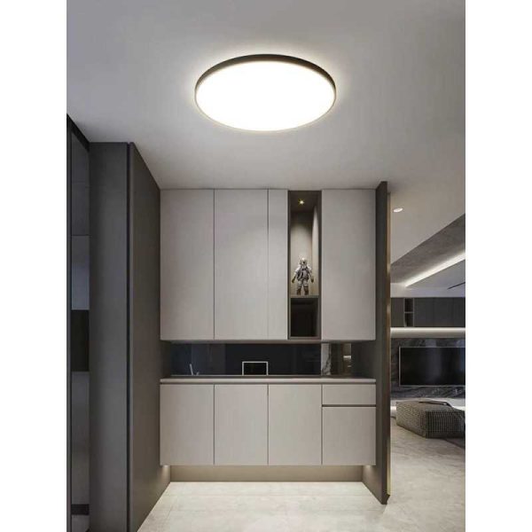 LED плафон IP44 40W Ултра тънък Дебелина 2.1см D40см 6500K 4000lm DMDS01-400MM-40W Черен