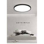 LED плафониера IP44 60W Ултра тънка Дебелина 2.1см D50см 6500K 6000lm DMDS01-500MM-60W Черна
