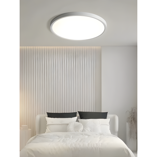 LED плафониера IP44 40W Ултра тънка Дебелина 2.1см D40см 6500K 4000lm DMDS01-500MM-60W Бяла