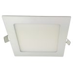 Квадратен LED прожектор тънък 166x166mm, 12W=75W, 2700K, топла светлина