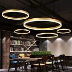 Минималистичен LED полилей D80CM с WiFi дистанционно управление 2.4G Златен топла/студена/неутрална светлина с регулируема интензивност DM5205-800 GD