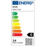 Квадратен LED прожектор 280X280X37mm, повърхностен монтаж, 24W=200W, 6400K, студена светлина