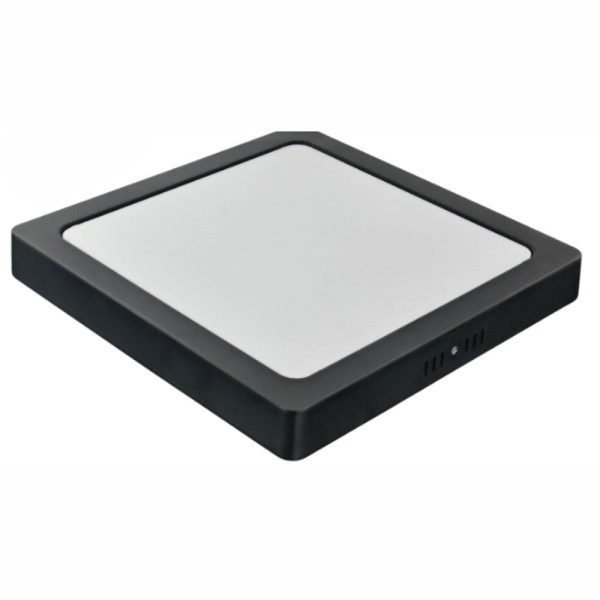 Квадратен LED прожектор Sole с черна рамка, 300x300, 36W, 4100K, неутрална светлина