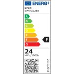 Светодиодно осветително тяло Sole с черна рамка, кръгло вградено Ø220, 24W, 4100K, неутрална светлина