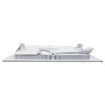 Квадратен LED прожектор тънък 166x166mm, 12W=75W, 2700K, топла светлина