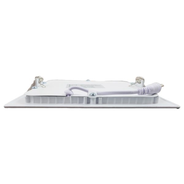 Квадратен LED прожектор тънък 166x166mm, 12W=75W, 2700K, топла светлина