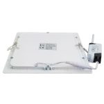 Квадратно LED тяло за вграждане 166x166mm, 12W=75W, 6400K, студена светлина